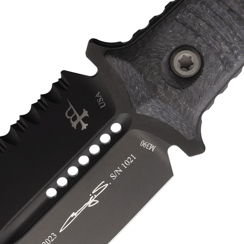 Microtech SBD DE Dagger Fixed Blade Black DLC Coated Bohler M390