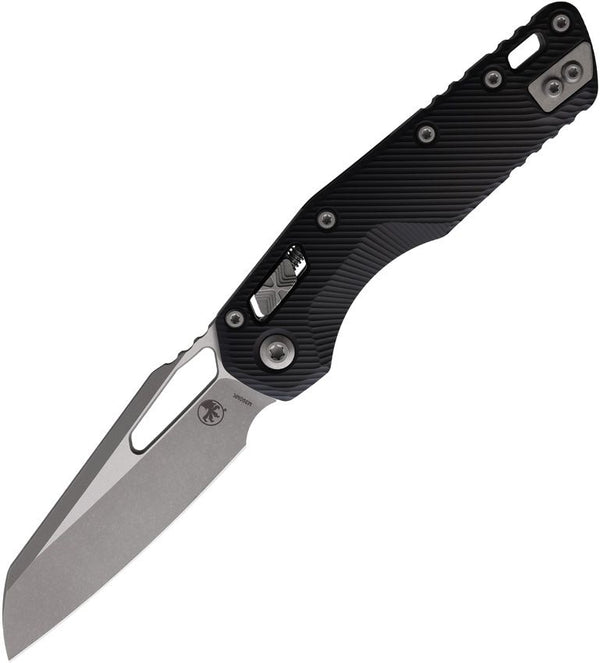 Microtech MSI Ram-Lok Black Fluted Aluminum Apocalyptic Wharncliffe M390MK