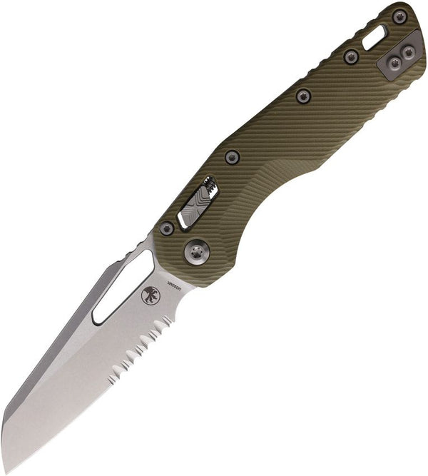 Microtech MSI Ram-Lok OD Green Fluted G10 Stonewash P/S Wharncliffe M390MK