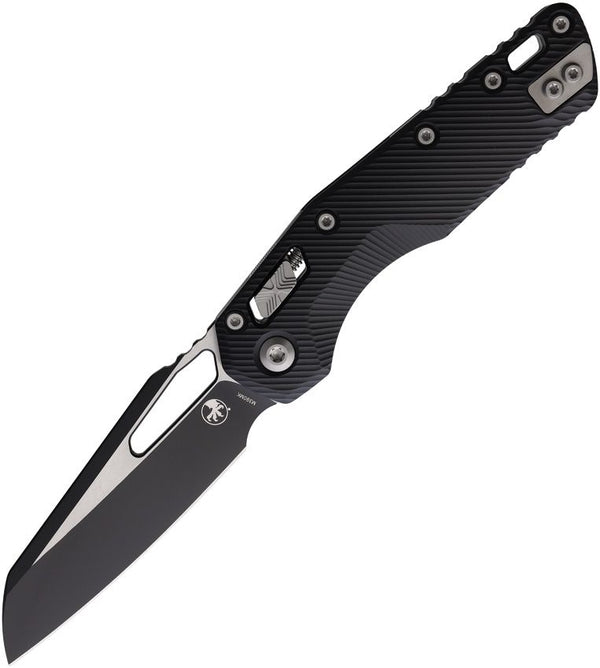 Microtech MSI Ram-Lok Black Fluted Aluminum Two-Tone Wharncliffe M390MK