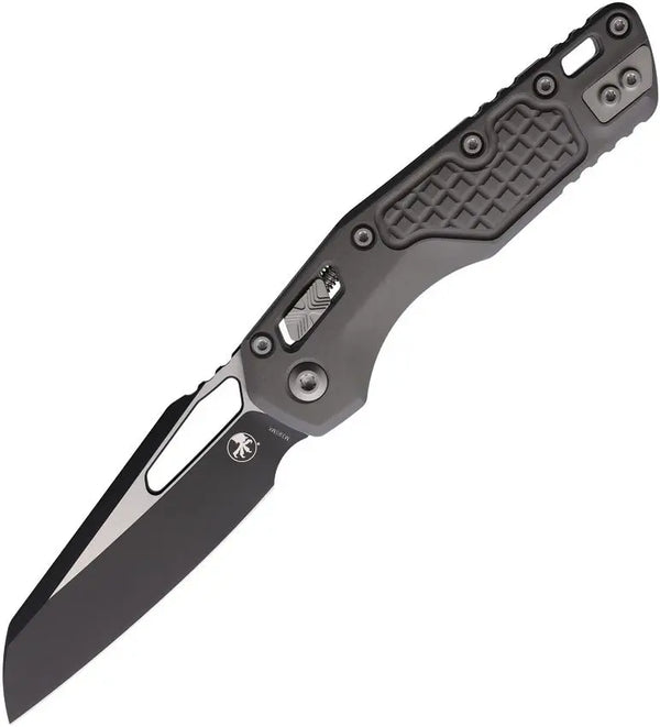 Microtech MSI Ram-Lok Gray Frag Pattern Aluminum Two Tone Sheepsfoot Bohler M390MK