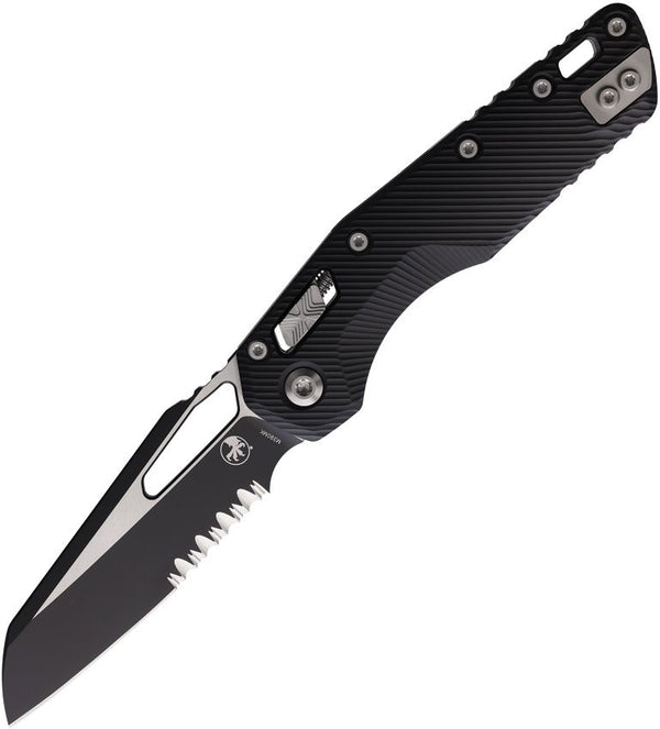 Microtech MSI Ram-Lok Black Fluted Aluminum Two-Tone P/S Wharncliffe M390MK