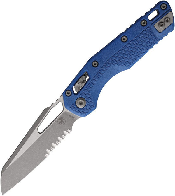 Microtech MSI Ram-Lok Blue Tri Grip P/S Apocalyptic Sheepsfoot Bohler M390MK