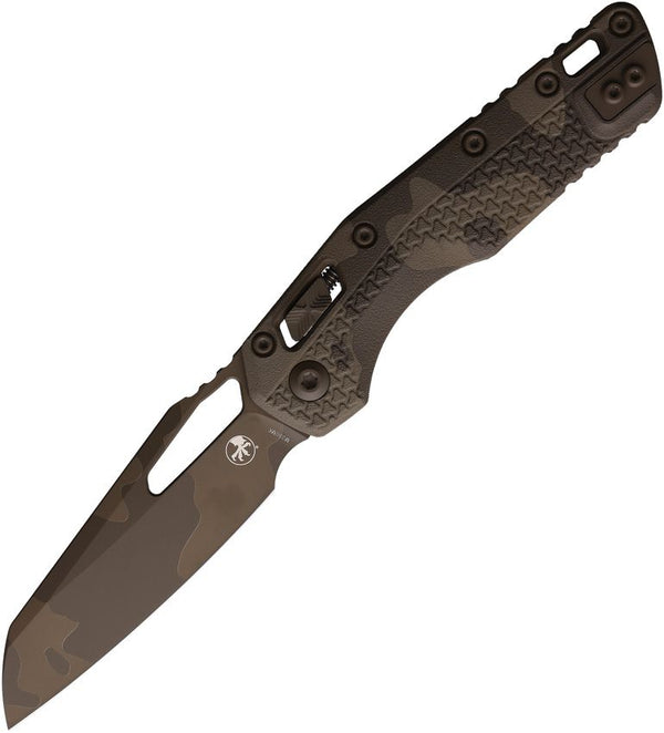 Microtech MSI Ram-Lok Tri Grip Chocolate Camo Polymer Sheepsfoot Bohler M390MK