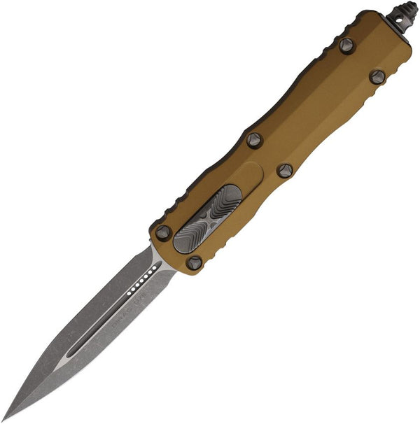 Microtech Auto Dirac D/E OTF Tan Aluminum Apocalyptic Bohler M390