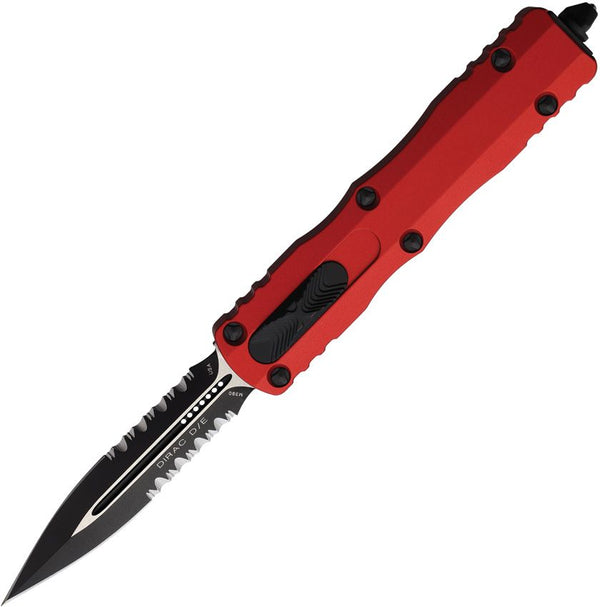 Microtech Auto Dirac D/E OTF Red Aluminum Two tone P/S Bohler M390