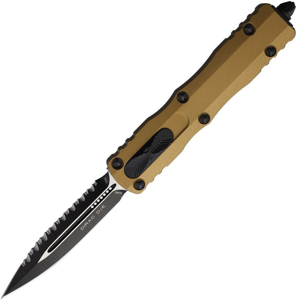 Microtech Auto Dirac D/E OTF Tan Aluminum Two Tone F/S Bohler M390