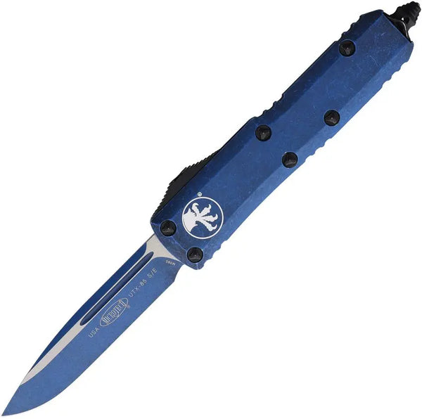 Microtech Auto UTX-85 OTF Weathered Blue Aluminum S/E Bohler M390