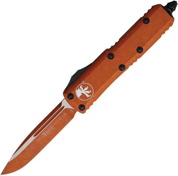 Microtech Auto UTX-85 S/E OTF Weathered Orange Aluminum Bohler M390
