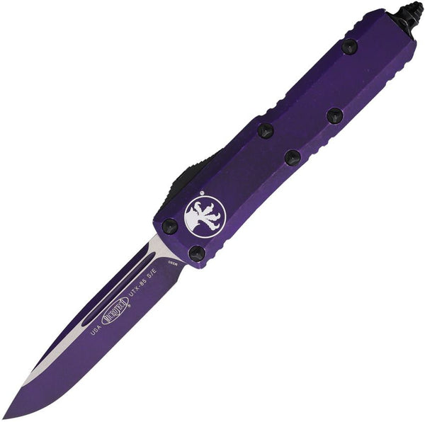 Microtech Auto UTX-85 S/E OTF Purple Weathered Aluminum Two Tone Bohler M390