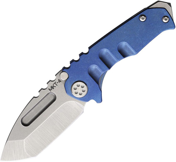 Medford Micro T Blue Anodized Titanium Tumbled Tanto S45VN