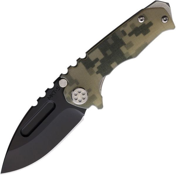 Medford Micro Praetorian G Framelock Digital Camo G10 w Tumbled Titanium Back Black DLC Coated S45VN