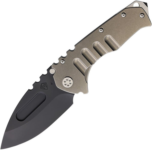 Medford Praetorian T Tumbled Titanium Black DLC Coated DP S45VN