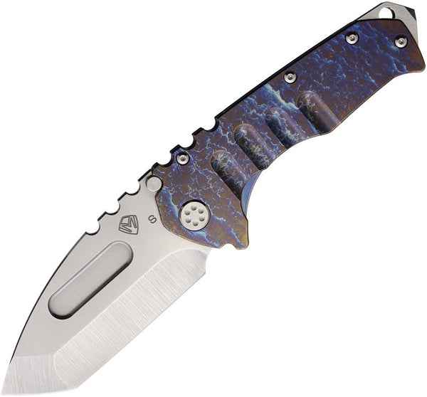Medford Praetorian T Framelock Flame Anodized Titanium Tumbled Tanto S35VN