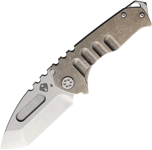 Medford Genesis T Flat Ground Tumbled Titanium Tanto S45VN