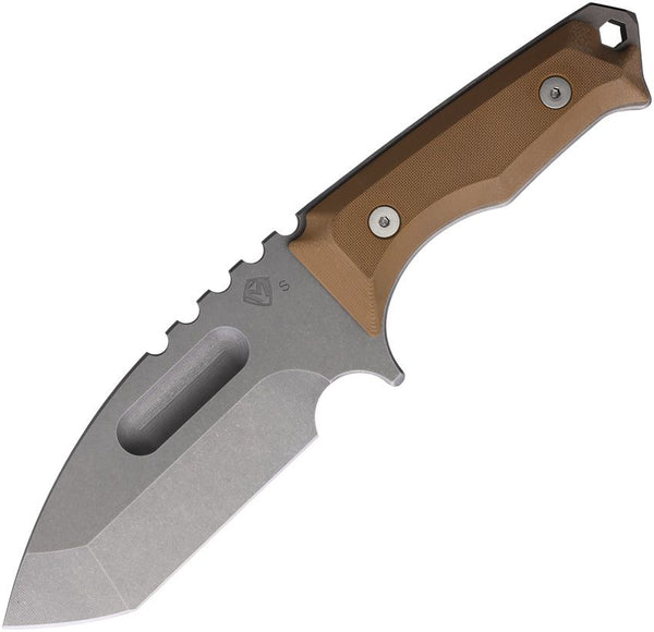 Medford Emperor Fixed Blade Coyote G10 Tumbled Tanto S35VN