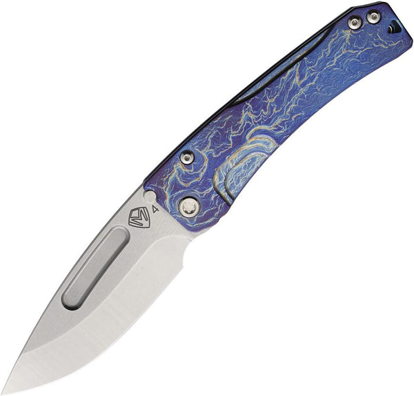 Medford Slim Midi Flat Ground Flame Anodized Titanium Tumbled DP S45VN