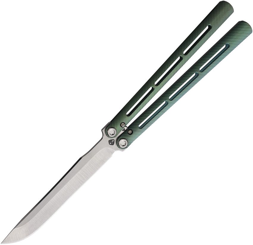 Medford Viceroy Butterfly Green Anodized Titanium Tumbled S45VN