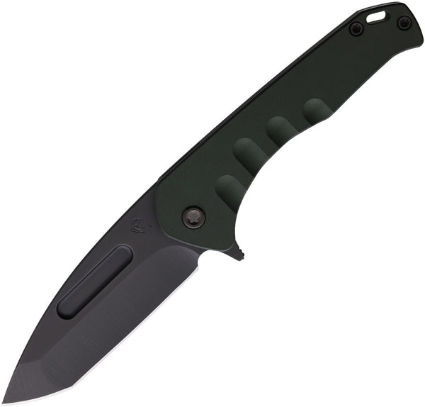 Medford Swift FL Flipper Framelock Green PVD Coated Titanium Black DLC Tanto S45VN