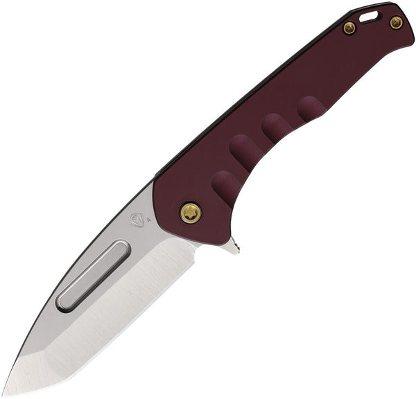 Medford Swift FL Flipper Red Aluminum w Tumbled Back Tanto S45VN