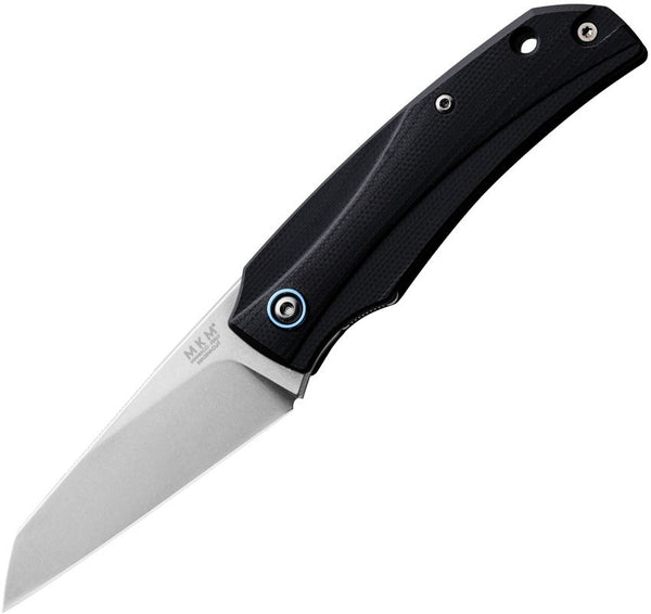 MKM-Maniago Knife Makers ICE Linerlock Black G10 Stonewash Sheepsfoot CPM MagnaCut