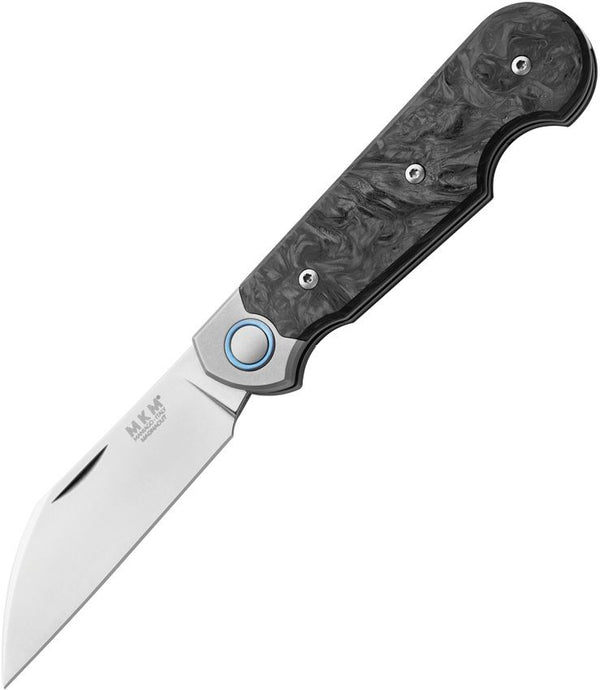 MKM-Maniago Knife Makers Jaques Folder Dark Matter Carbon Fiber Satin Wharncliffe MagnaCut