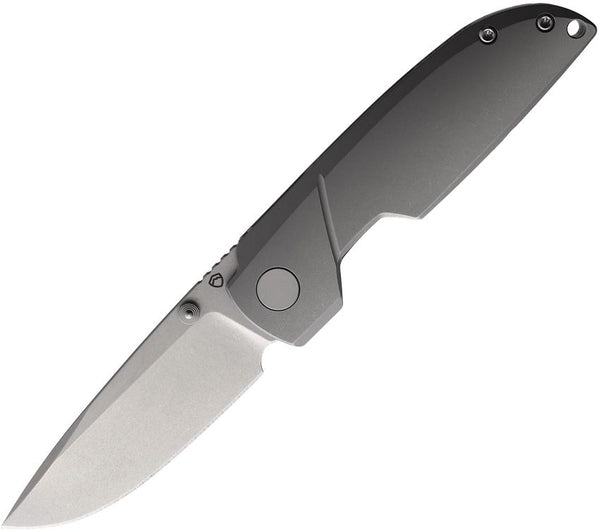 Matsey Basilisk Framelock Gray Stonewash Titanium Bohler M390