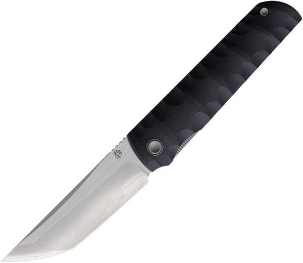 North Mountain Blade Kick Stop Chop Plus Button Black Sculpted G10 Tanto SLD-Magic SAN MAI
