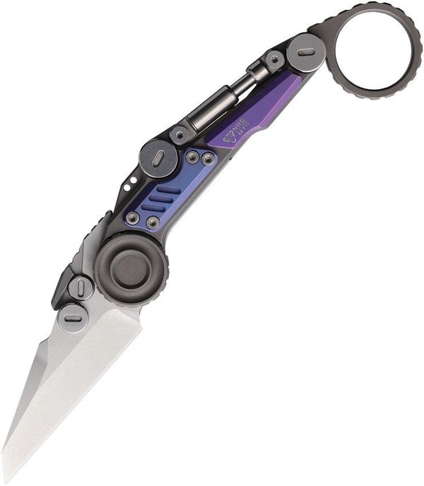 NOC Knives MT-11 Shuukaku Linerlock Gray Titanium SW & Satin Bohler M390