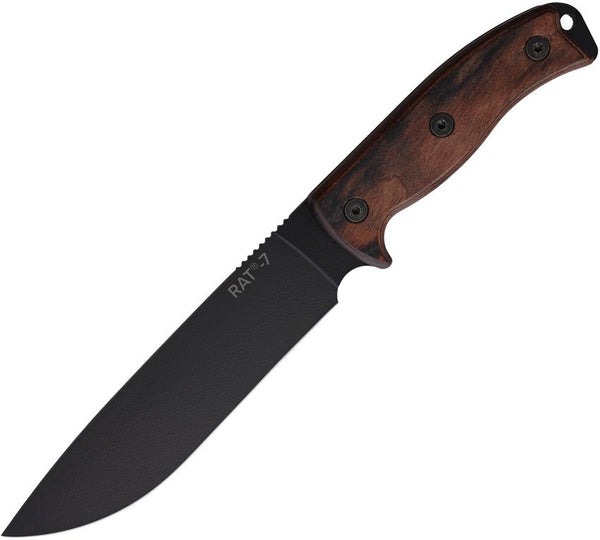 Ontario RAT-7 Adventurer Laminated Wood Black 1075 Steel