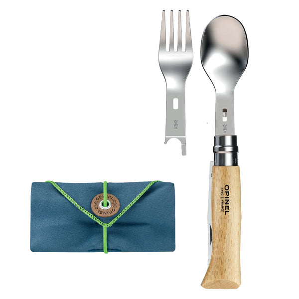 Opinel  No.08 Stainless Picnic + Cutlery Set