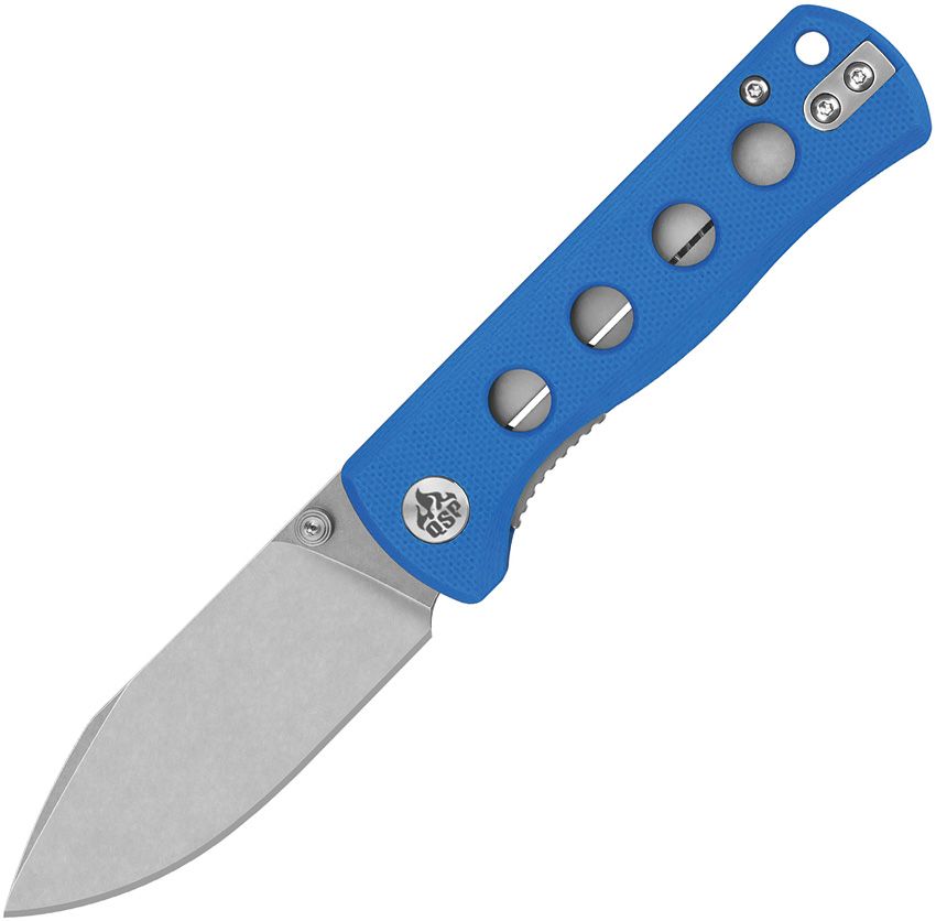 QSP Knife Canary Linerlock Blue G10 Stonewash 14C28N Sandvik