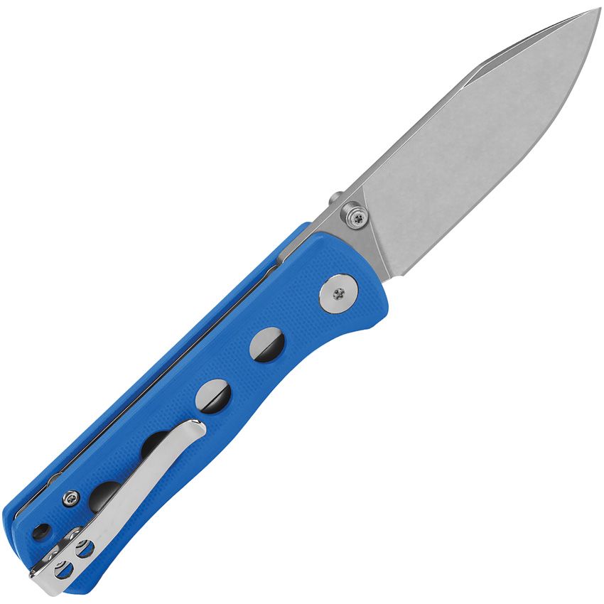 QSP Knife Canary Linerlock Blue G10 Stonewash 14C28N Sandvik