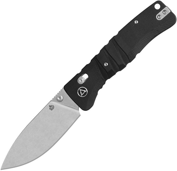 QSP Knife Ripley Glyde Lock Black G10 Stonewash 14C28N Sandvik