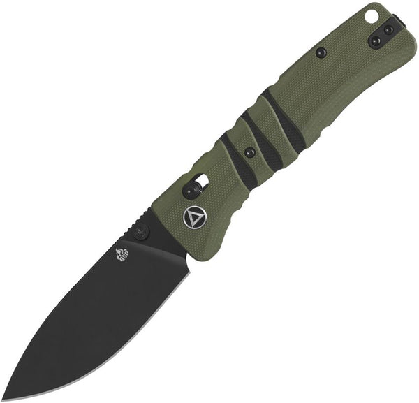 QSP Knife Ripley Glyde Lock Green G10 Black 14C28N Sandvik