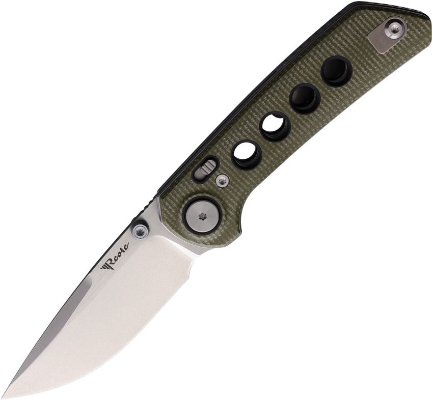 Reate Knives PL-XT Green Micarta Stonewash Nitro V