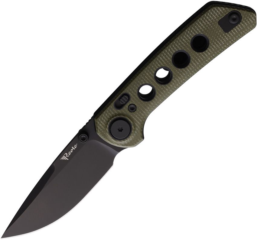 Reate Knives PL-XT Green Micarta Black PVD Nitro V