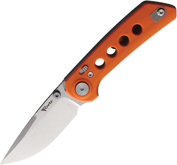 Reate Knives PL-XT Orange G10 Stonewash Nitro V