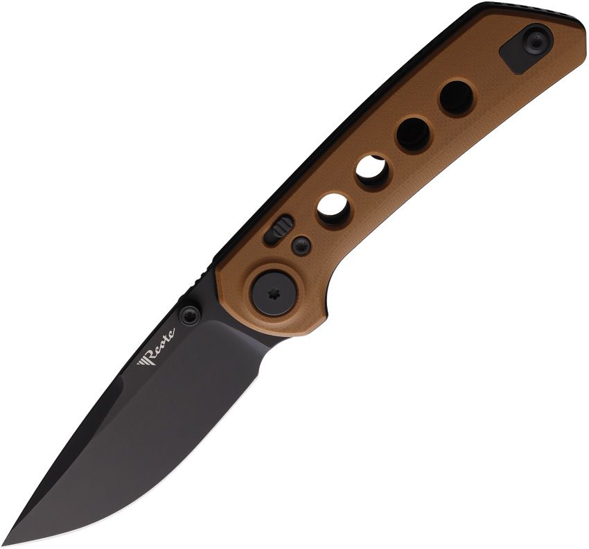 Reate Knives PL-XT Tan G10 Black PVD Coated Nitro V