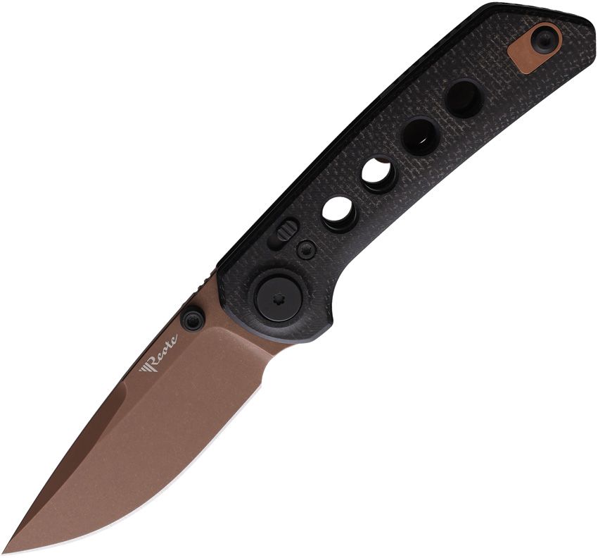 Reate Knives PL-XT Black Micarta Copper PVD Nitro V