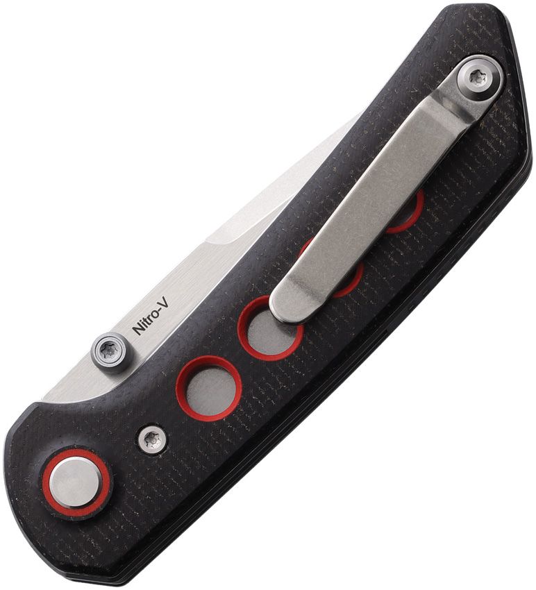 Reate Knives PL-XT Black/Red Micarta Stonewash Nitro V
