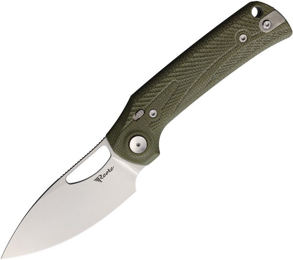 Reate Knives PL-XE Pivot Lock Green Micarta Stonewash Nitro V