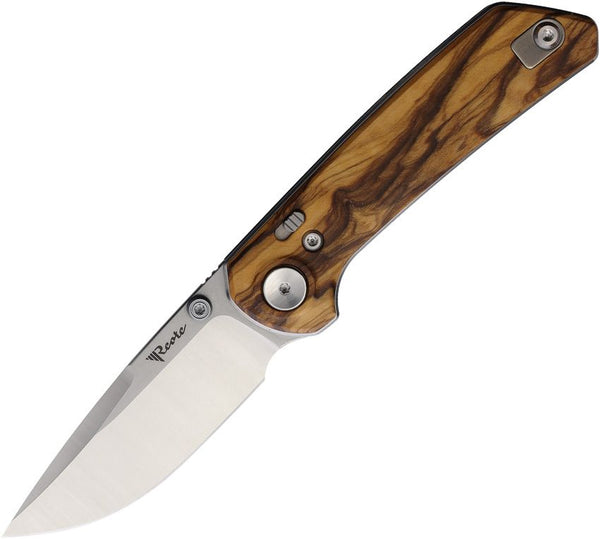 Reate Knives PL-XT Pivot Lock Olive Wood Stonewash Nitro V