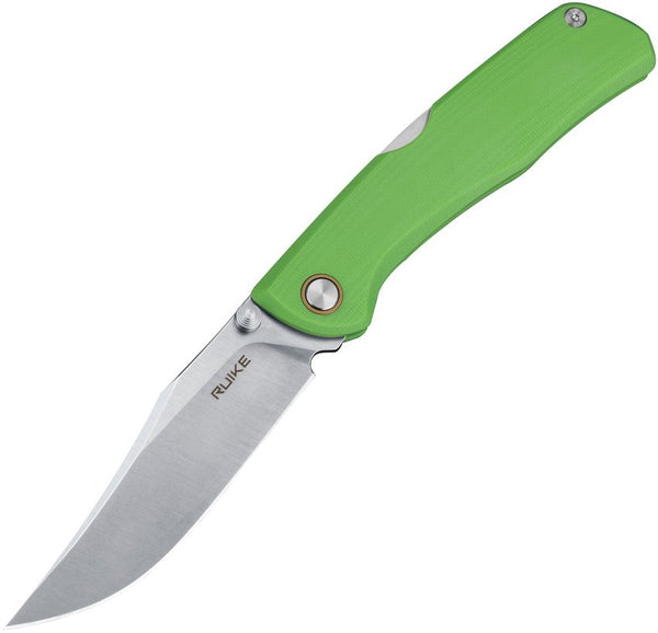 RUIKE P882 Lockback Green G10 Satin Sandvik