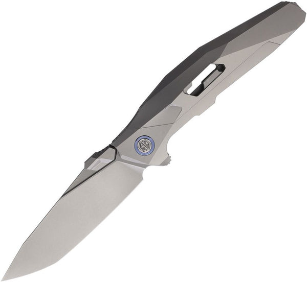 Rike Knife Shadow T Linerlock Gray Titanium Satin Tanto Bohler M390