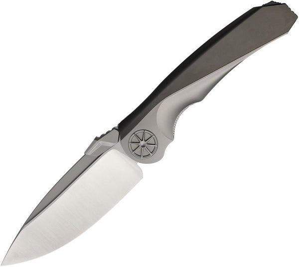 Rike Knife Tissto 1 Linerlock Black DLC & Satin Titanium Satin Bohler M390