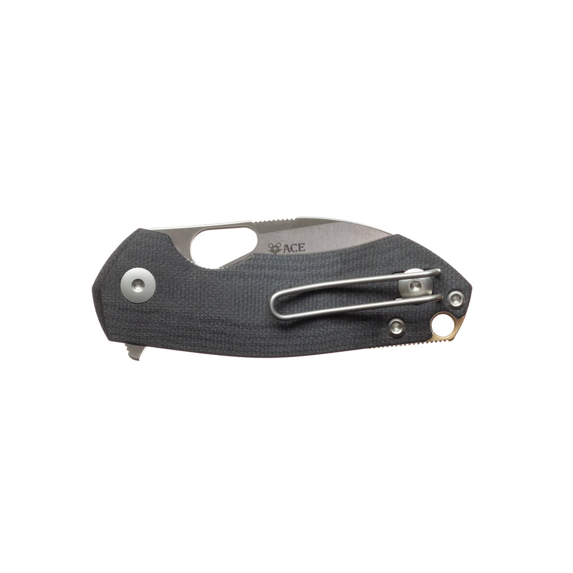 Giant Mouse ACE RIV Liner lock Double Black Canvas Micarta Satin CPM Magnacut