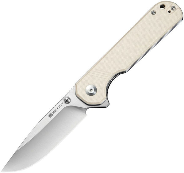 SENCUT Aetheris Linerlock Ivory G10 Satin 9Cr18MoV