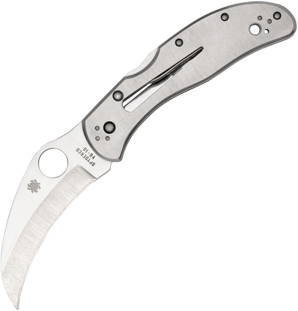 Spyderco Harpy ClipIt Brushed Stainless Satin VG-10
