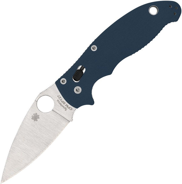 Spyderco Manix 2 Ball Bearing Cobalt Blue G10 Satin PlainEdge CPM SPY27